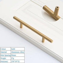 Load image into Gallery viewer, Golden Simple Fashion Aluminum Alloy Furniture Handles Bookcase Handles Wine Cabinet Handles Door Knob Handles For Cabinet Cabinet Knobs Cupboard Drawers Cabinet Dresser Bookcase Wardrobe 2.2CM
