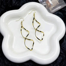 将图片加载到图库查看器，Spiral Design Dangle Earrings
