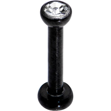 将图片加载到图库查看器，Clear 2mm Gem Black Internally Threaded Cartilage Earring
