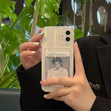 Load image into Gallery viewer, Gradient Rainbow Charming Case For iPhone 13 11 12 Pro Max XS XR 7 8 Plus Transparent Cover with Wallet Card Holder Case  Soft Cover for iPhone
