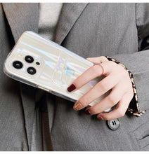 Load image into Gallery viewer, Gradient Rainbow Charming Case For iPhone 13 11 12 Pro Max XS XR 7 8 Plus Transparent Cover with Wallet Card Holder Case  Soft Cover for iPhone
