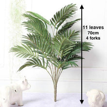 Load image into Gallery viewer, Green Artificial Palm Leaves Plastic Tropical Tree Fake  Indoor Outdoor Garden Home Outdoor Decorations
