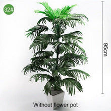 Load image into Gallery viewer, Green Artificial Palm Leaves Plastic Tropical Tree Fake  Indoor Outdoor Garden Home Outdoor Decorations
