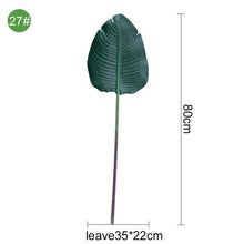 Load image into Gallery viewer, Green Artificial Palm Leaves Plastic Tropical Tree Fake  Indoor Outdoor Garden Home Outdoor Decorations
