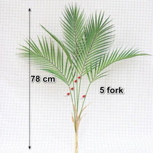 Load image into Gallery viewer, Green Artificial Palm Leaves Plastic Tropical Tree Fake  Indoor Outdoor Garden Home Outdoor Decorations
