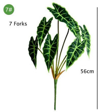 Load image into Gallery viewer, Green Artificial Palm Leaves Plastic Tropical Tree Fake  Indoor Outdoor Garden Home Outdoor Decorations
