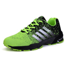 将图片加载到图库查看器，Green Breathable Mens Running Sneakers Outdoor Marathon Lightweight Running Mens Sport Shoes Athletic Footwear Breathable Comfortable Athletic Sport Sneakers
