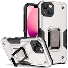 Load image into Gallery viewer, Green Shockproof Armor Case for iPhone 13 Pro Max 13 mini Ring Stand Phone Back Cover for iPhone 12 11 Pro Max Kickstand Case Built-in 360° Rotating Ring Kickstand Magnetic Case

