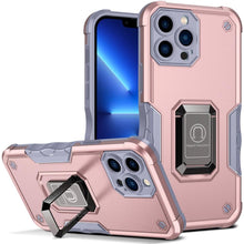 Load image into Gallery viewer, Green Shockproof Armor Case for iPhone 13 Pro Max 13 mini Ring Stand Phone Back Cover for iPhone 12 11 Pro Max Kickstand Case Built-in 360° Rotating Ring Kickstand Magnetic Case
