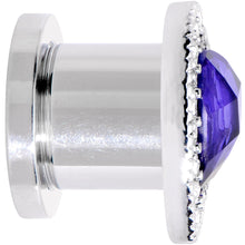 Load image into Gallery viewer, Clear Purple Gem Hug Your Heart Screw Fit Plug Set 6mm to 22mm
