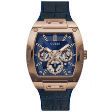 将图片加载到图库查看器，Guess Men's Blue Gold Tone Multi-function
