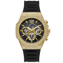 Load image into Gallery viewer, Guess Men's Momentum Black Gold Tone Multi-function
