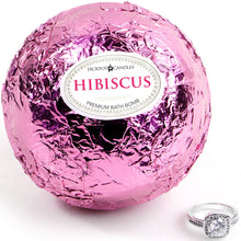 将图片加载到图库查看器，Hibiscus Bath Bomb with Jewelry Ring Inside

