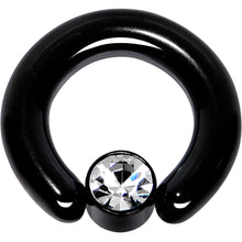 Load image into Gallery viewer, 4G 9/16 Clear Gem 7mm Disc Black BCR Captive Ring
