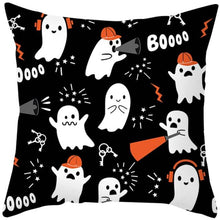 Load image into Gallery viewer, Halloween Cushion Cover Horror Pumpkin Printed Pillow Case Orange And Black Pillow Cover Pumpkin Farmhouse Deco Happy Halloween Decorative Pillow Case For Home  45x45CM
