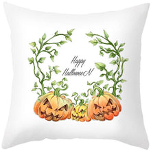 Load image into Gallery viewer, Halloween Cushion Cover Horror Pumpkin Printed Pillow Case Orange And Black Pillow Cover Pumpkin Farmhouse Deco Happy Halloween Decorative Pillow Case For Home  45x45CM
