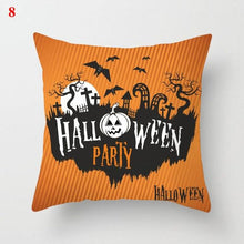 Load image into Gallery viewer, Halloween Cushion Cover Soft Linen Pillow Case Sofa Decoration Pumpkin Printed Pillow Case Orange And Black Pillow Cover For Living Room Car Pillowcase Home Supplies
