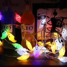 将图片加载到图库查看器，Halloween Cute Ghost LED String Lights Upholstery Lights
