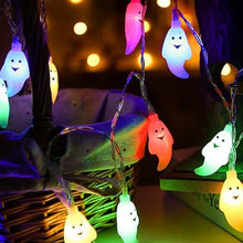 将图片加载到图库查看器，Halloween Cute Ghost LED String Lights Upholstery Lights

