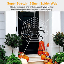 Load image into Gallery viewer, Halloween Decorations Spider Outdoor Stretch Cobweb
