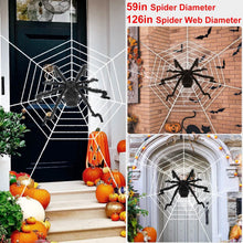 Load image into Gallery viewer, Halloween Decorations Spider Outdoor Stretch Cobweb
