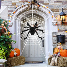 Load image into Gallery viewer, Halloween Decorations Spider Outdoor Stretch Cobweb
