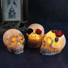 将图片加载到图库查看器，Halloween Resin Skull LED Night Light Decorative Light
