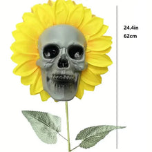Load image into Gallery viewer, Halloween Sunflower Skull Head Garden Decoration

