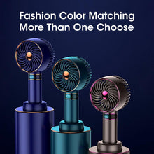 将图片加载到图库查看器，Hand Fan New Handheld Mini Fan USB 5000mAh Rechargeable Mini Portable Small Pocket Fan Data Display Personal Mini Hand Fans for Women USB Rechargeable Makeup Lash Fan for Office
