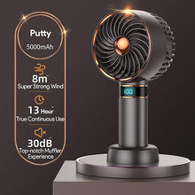 将图片加载到图库查看器，Hand Fan New Handheld Mini Fan USB 5000mAh Rechargeable Mini Portable Small Pocket Fan Data Display Personal Mini Hand Fans for Women USB Rechargeable Makeup Lash Fan for Office
