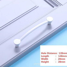 Load image into Gallery viewer, Handles Drawer Cabinet Furniture Kitchen Handles For Cabinet Knob Door Drawer Furniture Kitchen Knob Simplicity White Stainless Steel Hollow Tube  Bar Drawer Pulls Cupboard Knob For Kitchen Furniture Hardware
