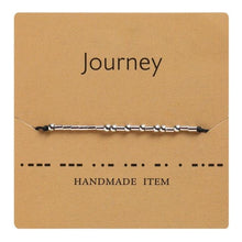 Load image into Gallery viewer, Handmade Beads Black String Bracelet With I Love You Lettering Cardboard Creative Charm Jewelry Couples Matching Bracelets Gifts For Couples Mom Daughter Best Friend 16-25cm
