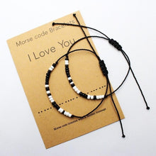 将图片加载到图库查看器，Handmade Bracelet Couples Matching For Him Or Her Couple Relationship Jewelry Anniversary Valentines Day Gifts For Men Women Boyfriend Husband Eternal Love Charms Adjustable Jewelry Gifts For Lover

