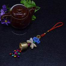 Load image into Gallery viewer, Handmade Copper Wind Chimes Hanging Ethnic Wind Bronze Bell Wood Fish Pendant Mobile Wind Chime Home Garden Outdoor Living Decoration Wind Bells Handmade Pendants For Birthday Gift &amp; Home Decors
