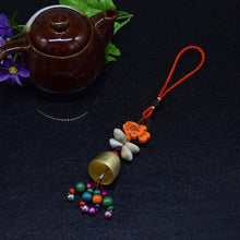Load image into Gallery viewer, Handmade Copper Wind Chimes Hanging Ethnic Wind Bronze Bell Wood Fish Pendant Mobile Wind Chime Home Garden Outdoor Living Decoration Wind Bells Handmade Pendants For Birthday Gift &amp; Home Decors
