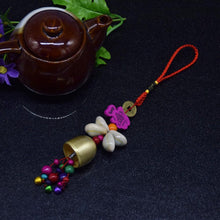 Load image into Gallery viewer, Handmade Copper Wind Chimes Hanging Ethnic Wind Bronze Bell Wood Fish Pendant Mobile Wind Chime Home Garden Outdoor Living Decoration Wind Bells Handmade Pendants For Birthday Gift &amp; Home Decors
