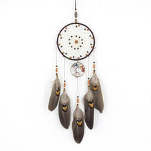 Load image into Gallery viewer, Handmade White Feather Dream Catcher Wind Chimes Hanging Ornaments Ceiling Decor Room Dream Net  Hanging Craft Gift Car Ornament Ribbons Feathers Wrapped Lights For Bedroom Decor Wedding Decorations
