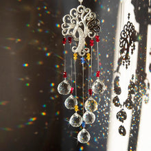 将图片加载到图库查看器，Hanging Crystal With Ball Prism Rainbow Maker Tree of Life Decor For Garden Window Rainbow Maker with Chain for Easy Hanging Outdoor Home Kids Room Window

