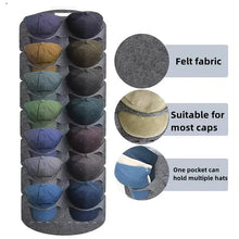 Load image into Gallery viewer, Hanging Hat Organizers For Baseball Cap Felt Storage Holders
