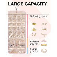 Load image into Gallery viewer, Hanging Jewelry Organizer Storage Roll
