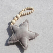 Load image into Gallery viewer, Hanging Nordic Wooden Beads Ornament Double Star Moon Kids Room Decoration Baby Crib Tent Hanging Pendant Wall Decor Photography Props Baby Mobile For Crib Moon and Stars Baby Nursery Ceiling Crib Mobile Kids Room Hanging Decor

