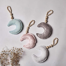 Load image into Gallery viewer, Hanging Nordic Wooden Beads Ornament Double Star Moon Kids Room Decoration Baby Crib Tent Hanging Pendant Wall Decor Photography Props Baby Mobile For Crib Moon and Stars Baby Nursery Ceiling Crib Mobile Kids Room Hanging Decor
