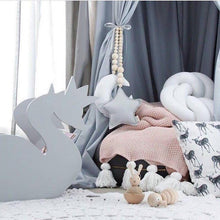 Load image into Gallery viewer, Hanging Nordic Wooden Beads Ornament Double Star Moon Kids Room Decoration Baby Crib Tent Hanging Pendant Wall Decor Photography Props Baby Mobile For Crib Moon and Stars Baby Nursery Ceiling Crib Mobile Kids Room Hanging Decor
