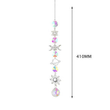 Load image into Gallery viewer, Hanging Sun Catcher Moon Light With Chain Pendant Ornament Crystal Balls  Catcher Wind-chime Rainbow Maker Crystal Hanging  Window Curtain Chandelier Outdoor Garden Home Decor Christmas Day Party Wedding Decoration
