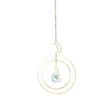 Load image into Gallery viewer, Hanging Sun Catcher Moon Light With Chain Pendant Ornament Crystal Balls  Catcher Wind-chime Rainbow Maker Crystal Hanging  Window Curtain Chandelier Outdoor Garden Home Decor Christmas Day Party Wedding Decoration
