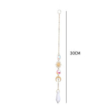 Load image into Gallery viewer, Hanging Sun Catcher Moon Light With Chain Pendant Ornament Crystal Balls  Catcher Wind-chime Rainbow Maker Crystal Hanging  Window Curtain Chandelier Outdoor Garden Home Decor Christmas Day Party Wedding Decoration

