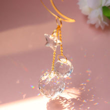 Load image into Gallery viewer, Hanging Sun Catcher Moon Light With Chain Pendant Ornament Crystal Balls  Catcher Wind-chime Rainbow Maker Crystal Hanging  Window Curtain Chandelier Outdoor Garden Home Decor Christmas Day Party Wedding Decoration
