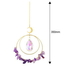 Load image into Gallery viewer, Hanging Sun Catcher Moon Light With Chain Pendant Ornament Crystal Balls  Catcher Wind-chime Rainbow Maker Crystal Hanging  Window Curtain Chandelier Outdoor Garden Home Decor Christmas Day Party Wedding Decoration
