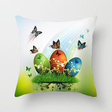 Load image into Gallery viewer, Happy Easter Pillowcase Easter Decorations For Home Party Rabbit Eggs Spring Easter Decor Linen Throw Pillow Cover Case Farmhouse Eggs Tree Rabbit Holiday Cushion Cover Polyester Pillow Cover
