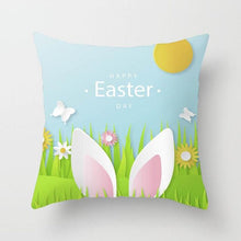 Load image into Gallery viewer, Happy Easter Pillowcase Easter Decorations For Home Party Rabbit Eggs Spring Easter Decor Linen Throw Pillow Cover Case Farmhouse Eggs Tree Rabbit Holiday Cushion Cover Polyester Pillow Cover
